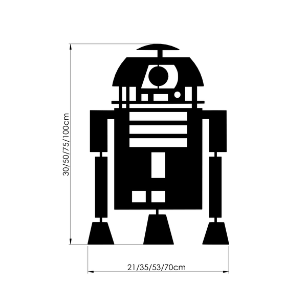 Dimensions de la décoration murale R2D2